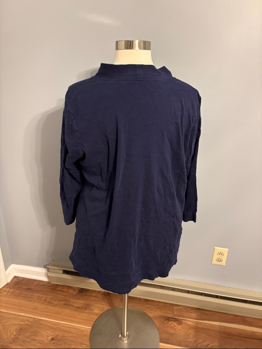Isaac Mizrahi Navy Blue Open-Front Cardigan - Picture 5 of 6